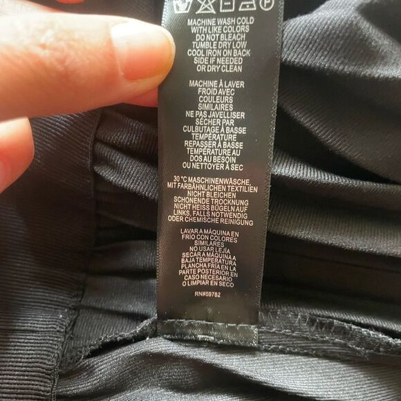 Adrianna Papell Women's Solid Variegated Pleated Twill Skirt Size L - Picture 3 of 8